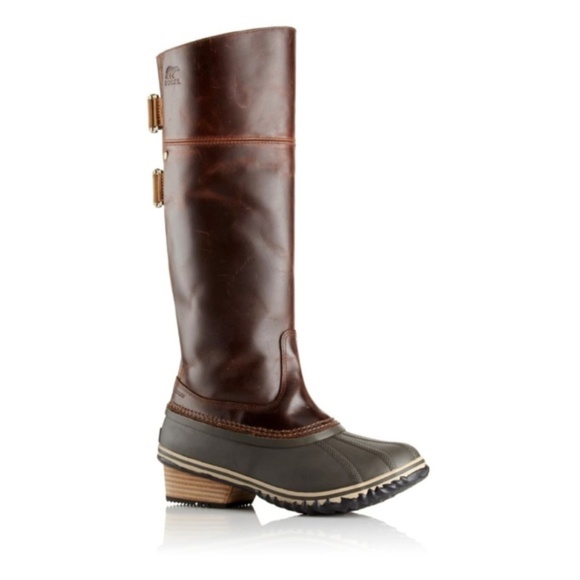 Sorel Slimpack II Tall Umber British Tan Boots size 7 - Picture 1 of 9